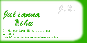 julianna mihu business card